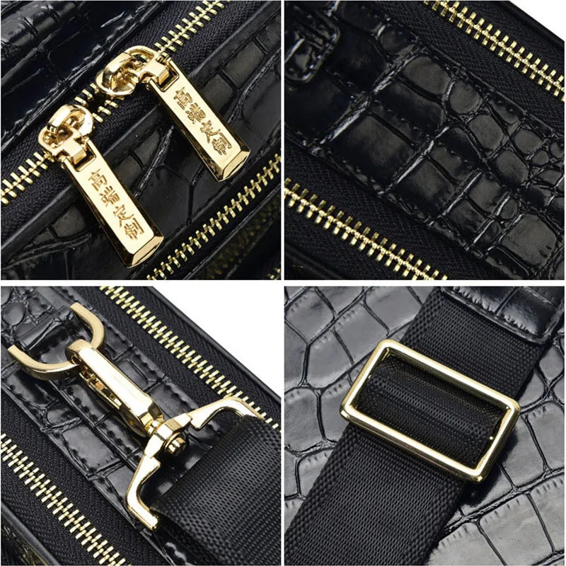 Bolso de piel de cocodrilo