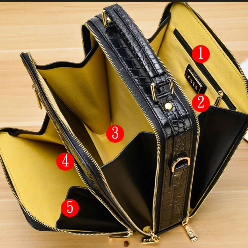 Bolso de piel de cocodrilo